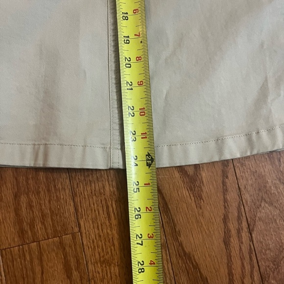 L.L. Bean Khaki Skirt Classic Tan Cotton A-line Flare Preppy Women’s size 14 - Picture 7 of 9